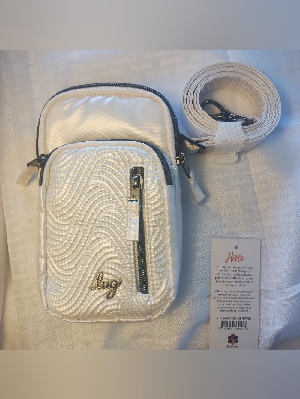 NWT LUG PITTER PATTER CROSSBODY Metallic Diamond NWT